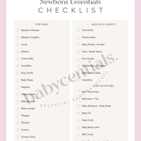 Babycentials Newborn Essentials Checklist