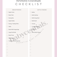 Babycentials Newborn Essentials Checklist